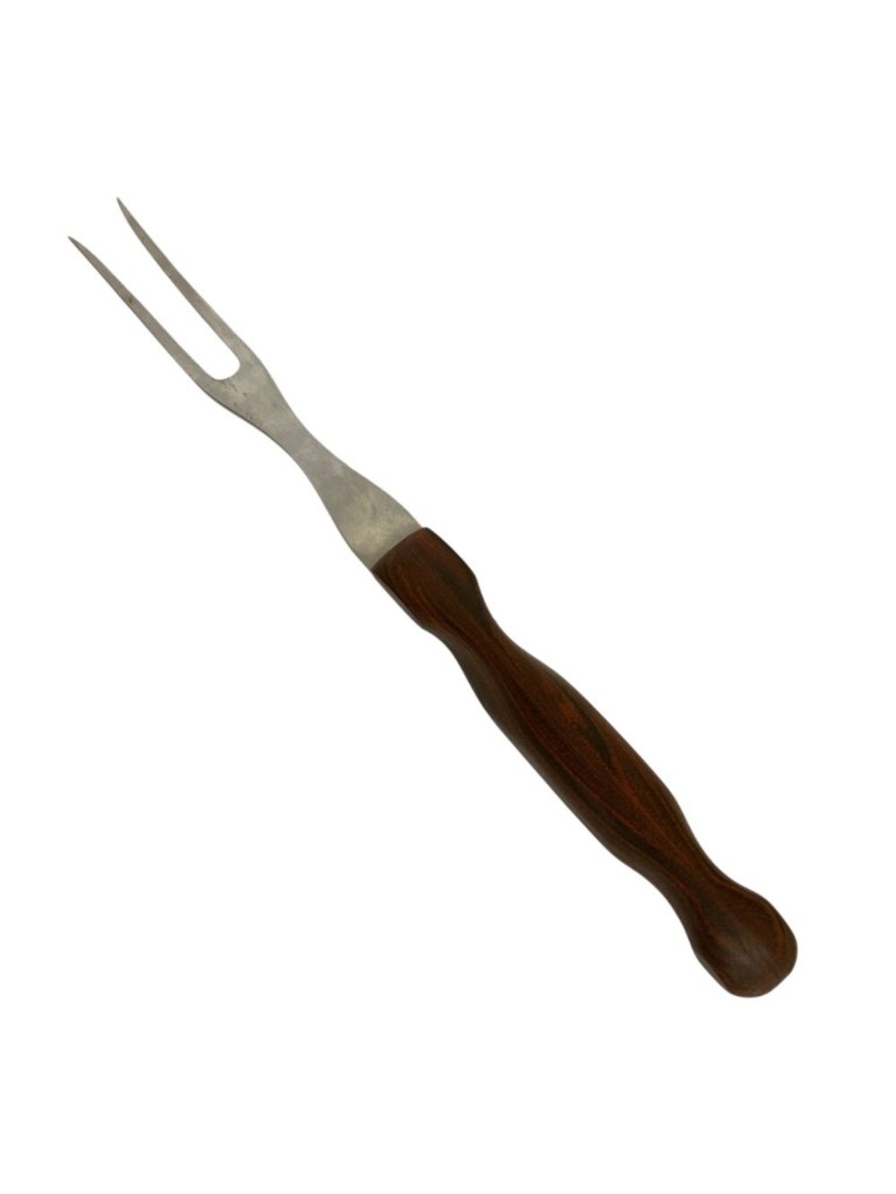 Cutco No 27 Meat Carving Fork Brown Swirl Composite Handle Stainless Steel USA